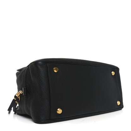 Balenciaga Grained Calfskin Medium Carrie Bowling Bag Black 4 of 9