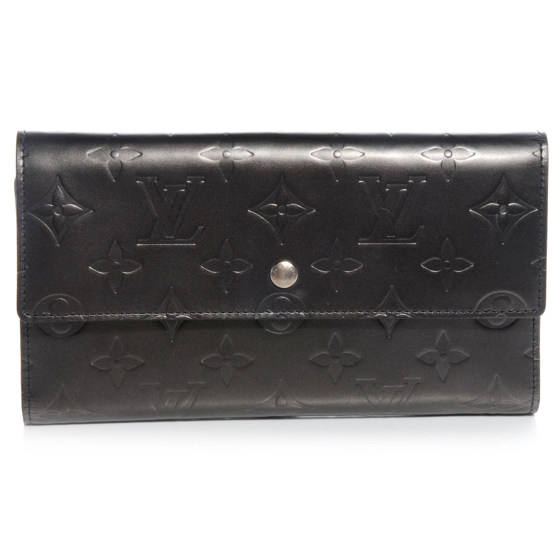 Louis Vuitton Mat Monogram Porte Tresor International Black 1 of 7