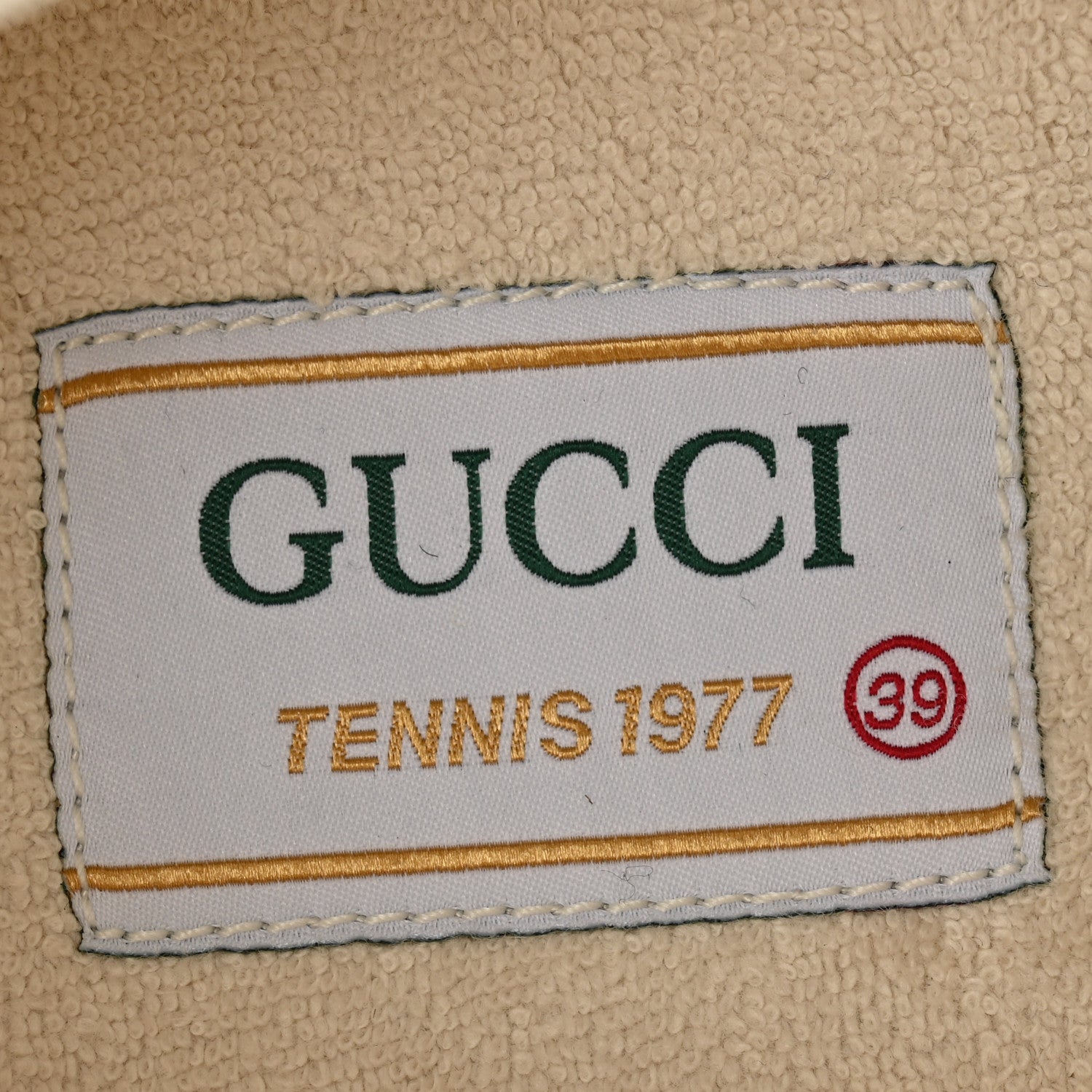 Gucci GG Monogram Womens 1977 Tennis Platform 52mm Sneakers 39 Beige Ebony Mystic White 6 of 9