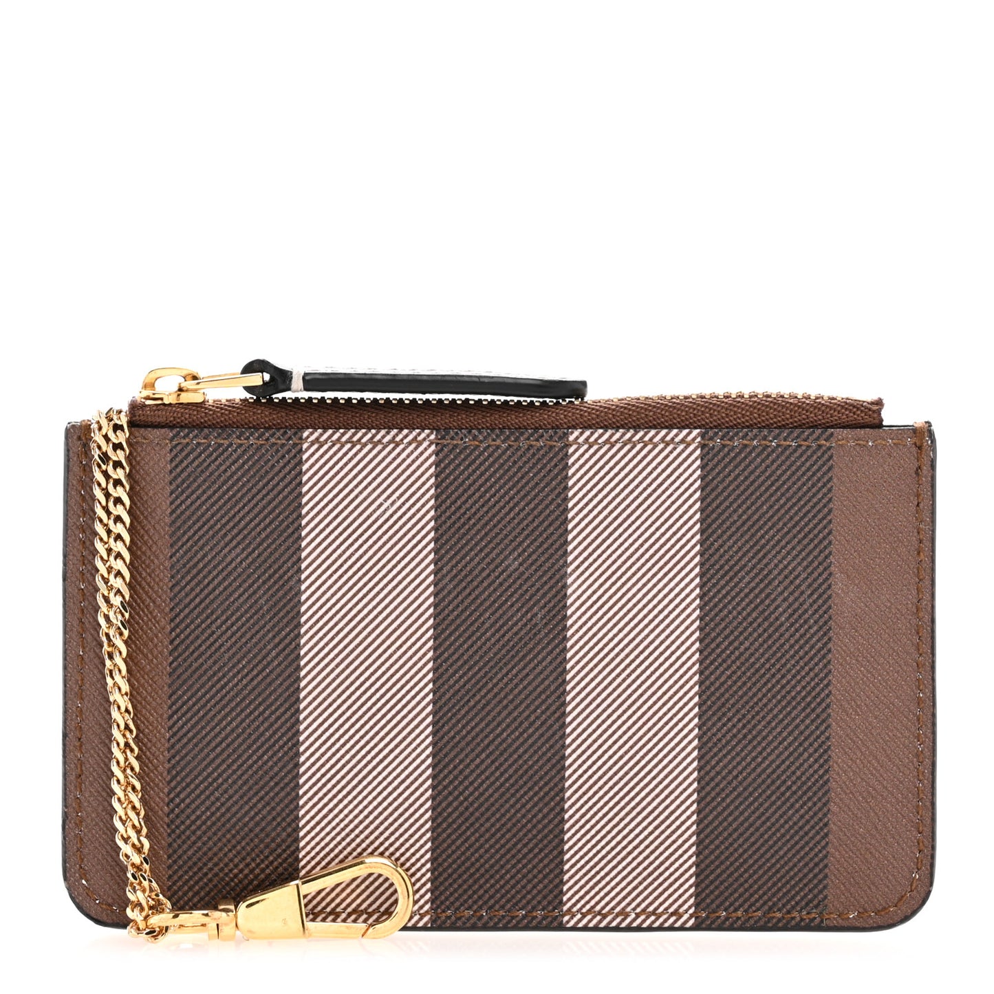Kelbrook Exaggerated Check Canvas Card Case Birch Brown