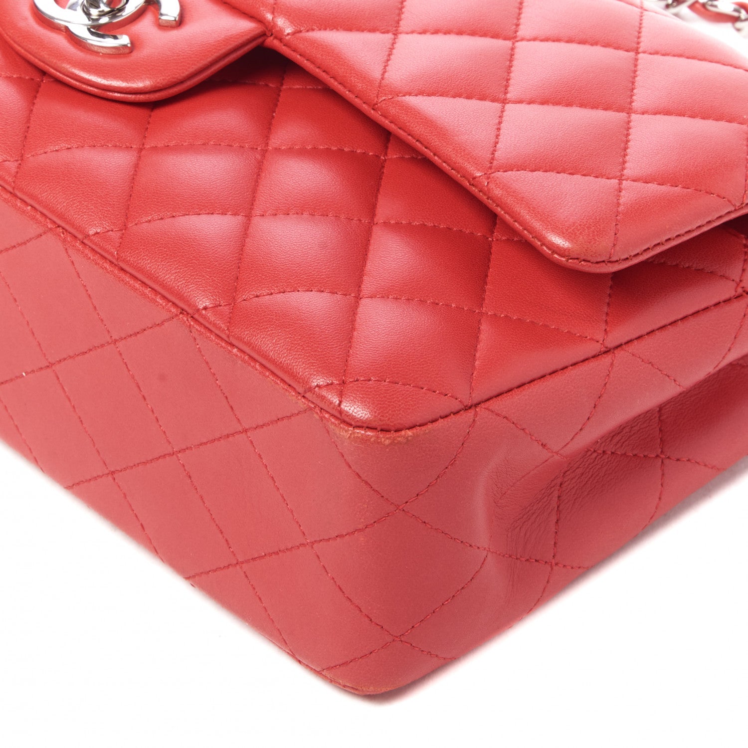 Chanel Lambskin Quilted Medium Double Flap Red 5 of 9
