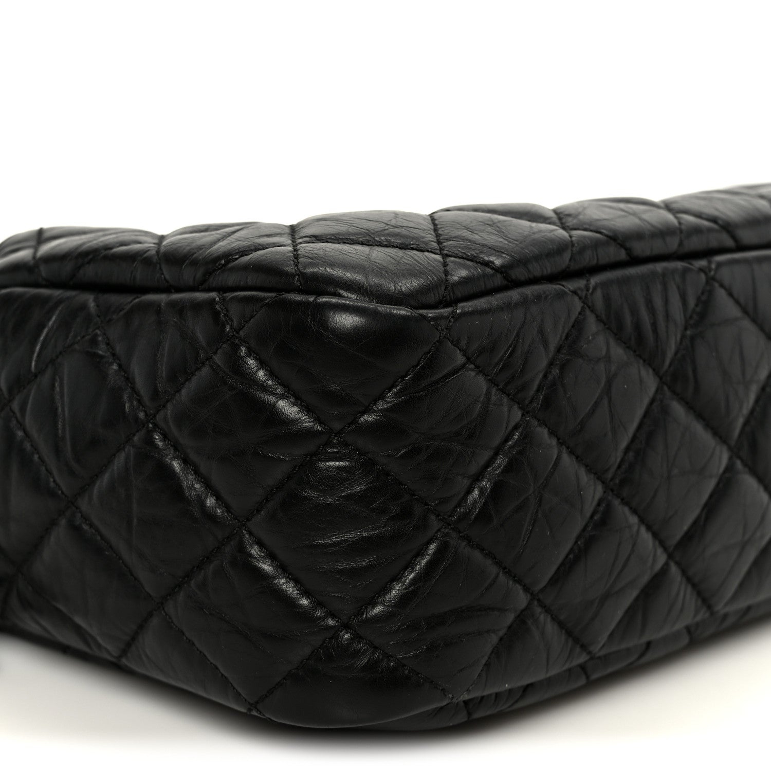 Chanel Aged Calfskin Quilted Medium Reissue Camera Case Black 9 of 11