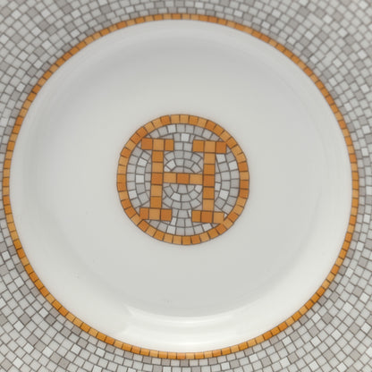 Hermes Porcelain Mosaique Au 24 Gold Coffee Cup and Saucer Set of 2 8 of 9