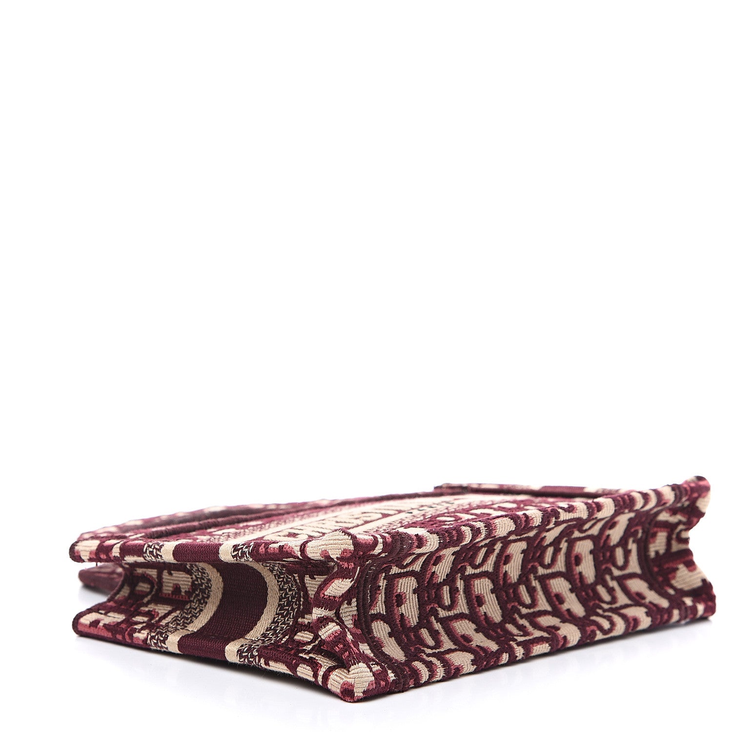 Christian Dior Oblique Mini Book Tote Burgundy Multicolor 3 of 9