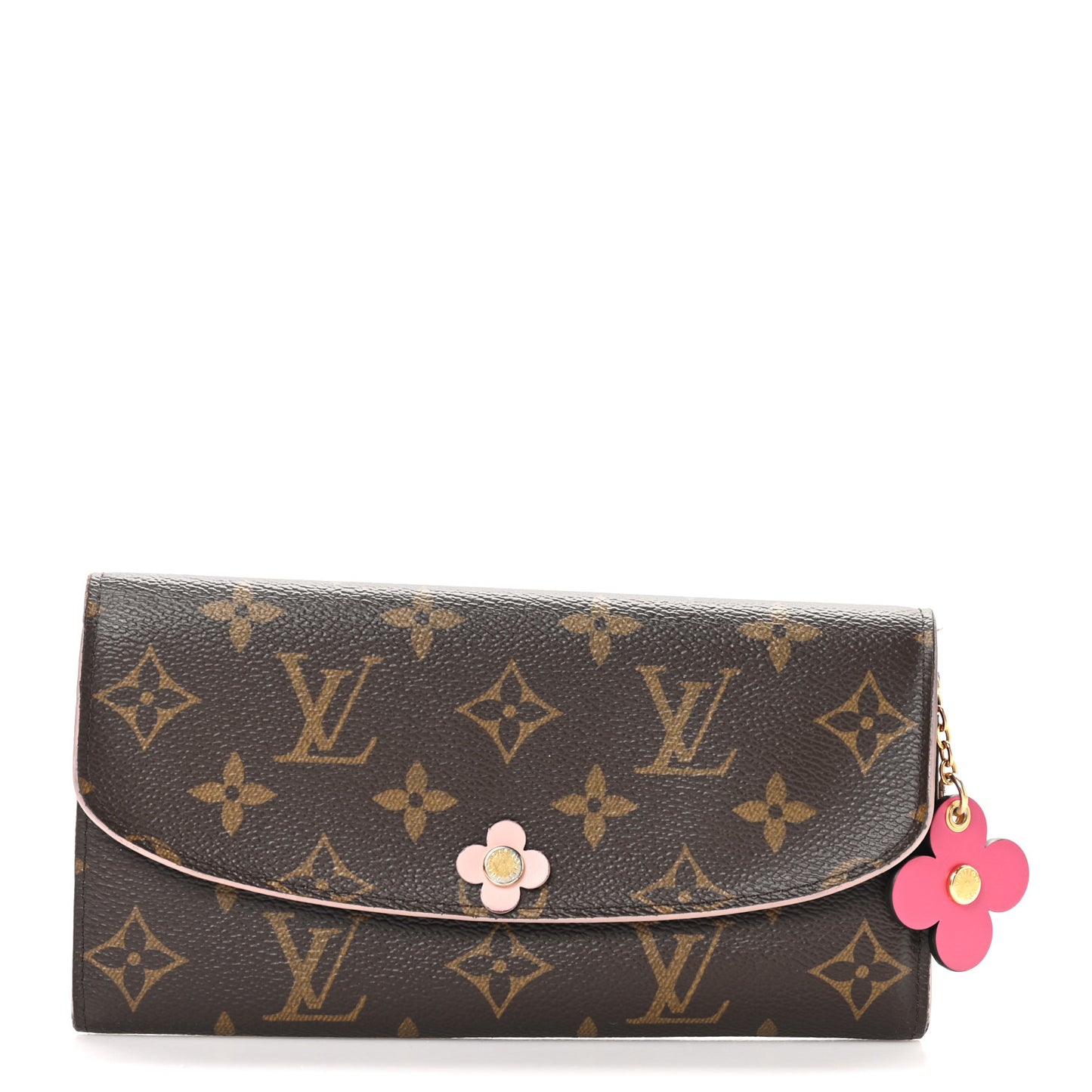 Monogram Bloom Flower Emilie Wallet Fuchsia
