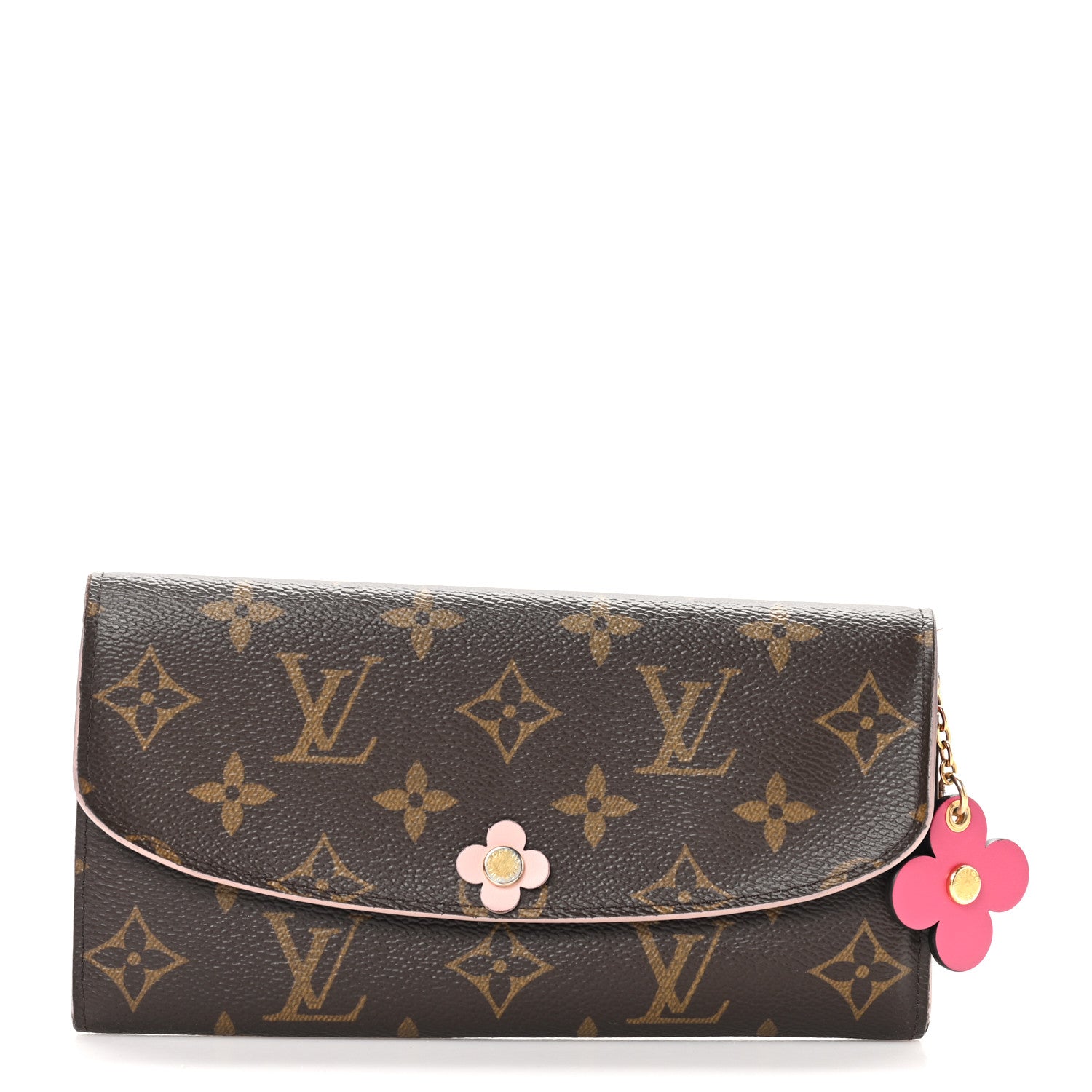 Louis Vuitton Monogram Bloom Flower Emilie Wallet Fuchsia 1 of 7