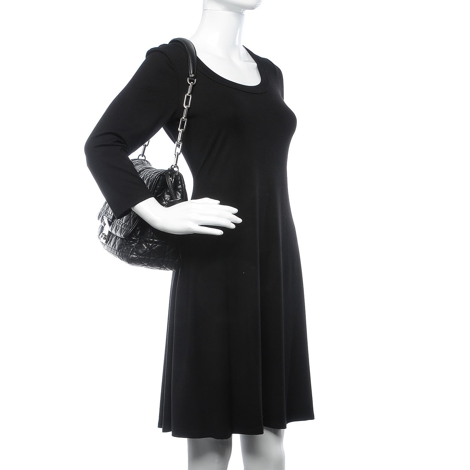 Christian Dior Lambskin Cannage Large New Lock Flap Black 2 of 7