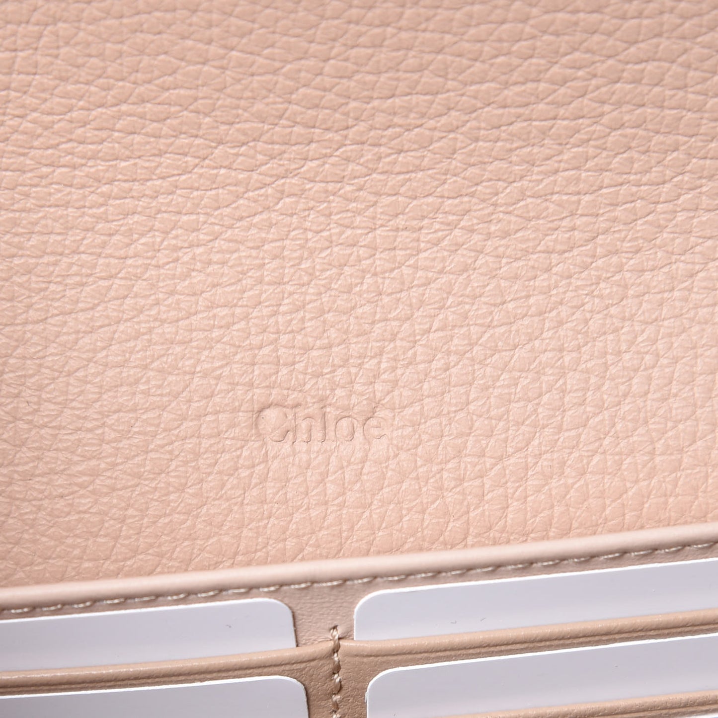 Calfskin Alphabet Long Wallet Blush Nude