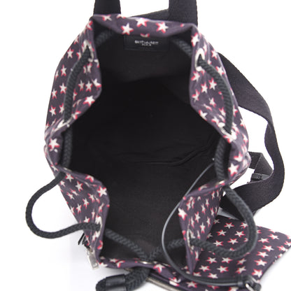 Saint Laurent Canvas Star Print City Sailor Backpack Black 4 of 9