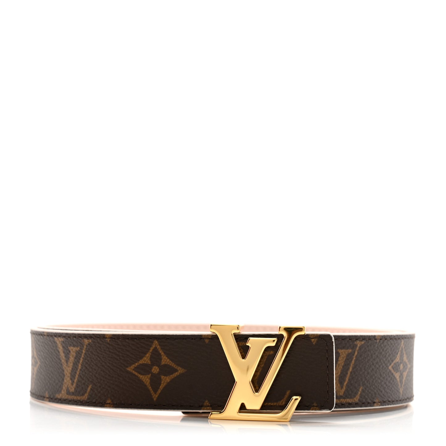 Calfskin Monogram 30mm LV Initiales Reversible Belt 90 36 Rose Ballerine