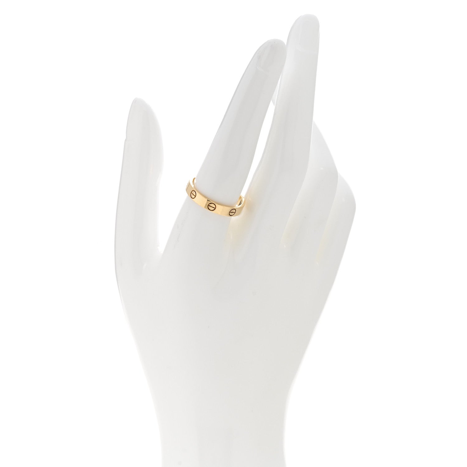 Cartier 18K Yellow Gold 3.5mm LOVE Wedding Band Ring 58 8.5 2 of 4