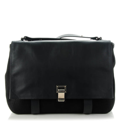 Proenza Schouler Calfskin Large PS Courier Black 1 of 7