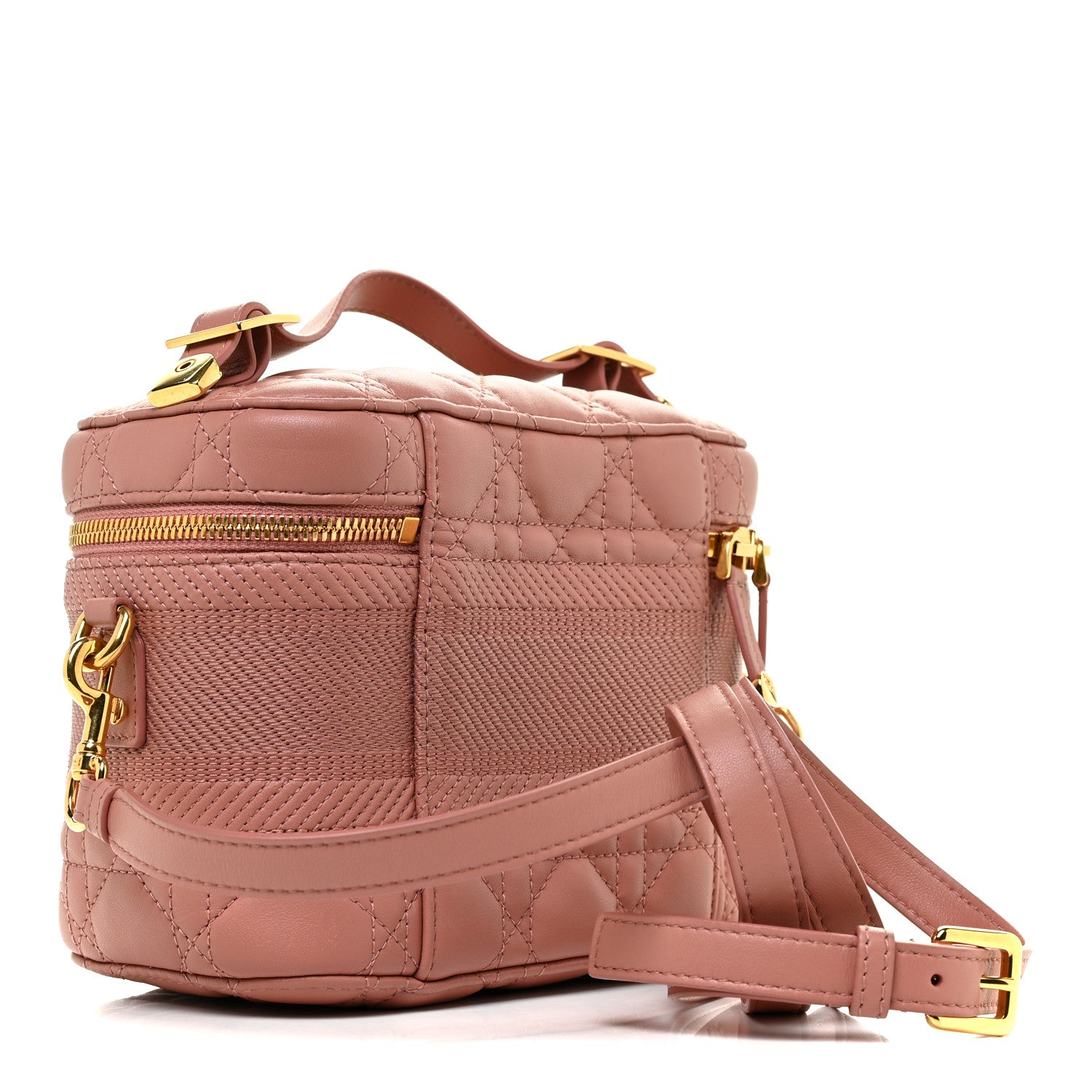 Christian Dior Lambskin Cannage Small Diortravel Vanity Case Pink 2 of 9