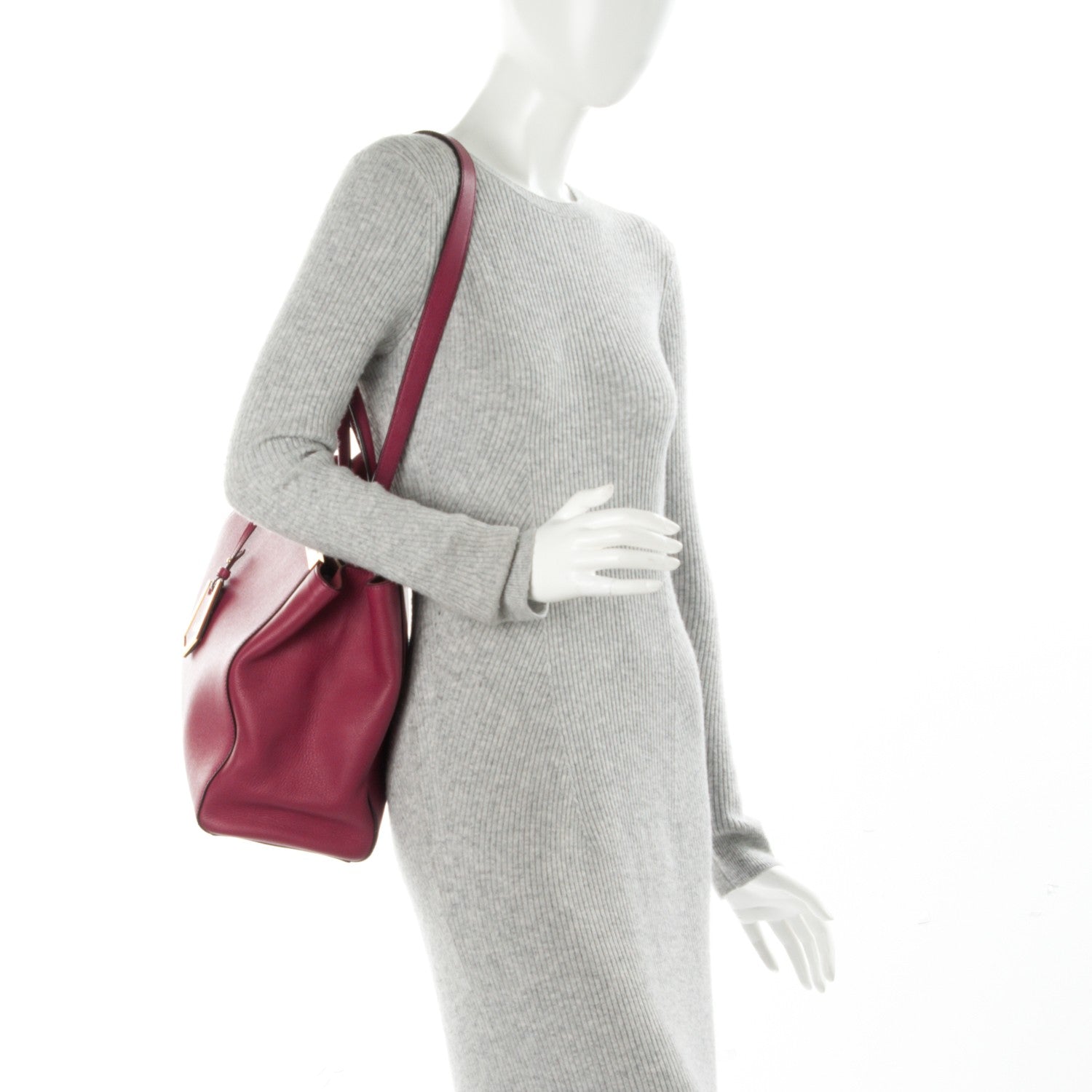 Fendi Vitello Elite Flamingo Regular 2Jours Tote Amarena 3 of 10