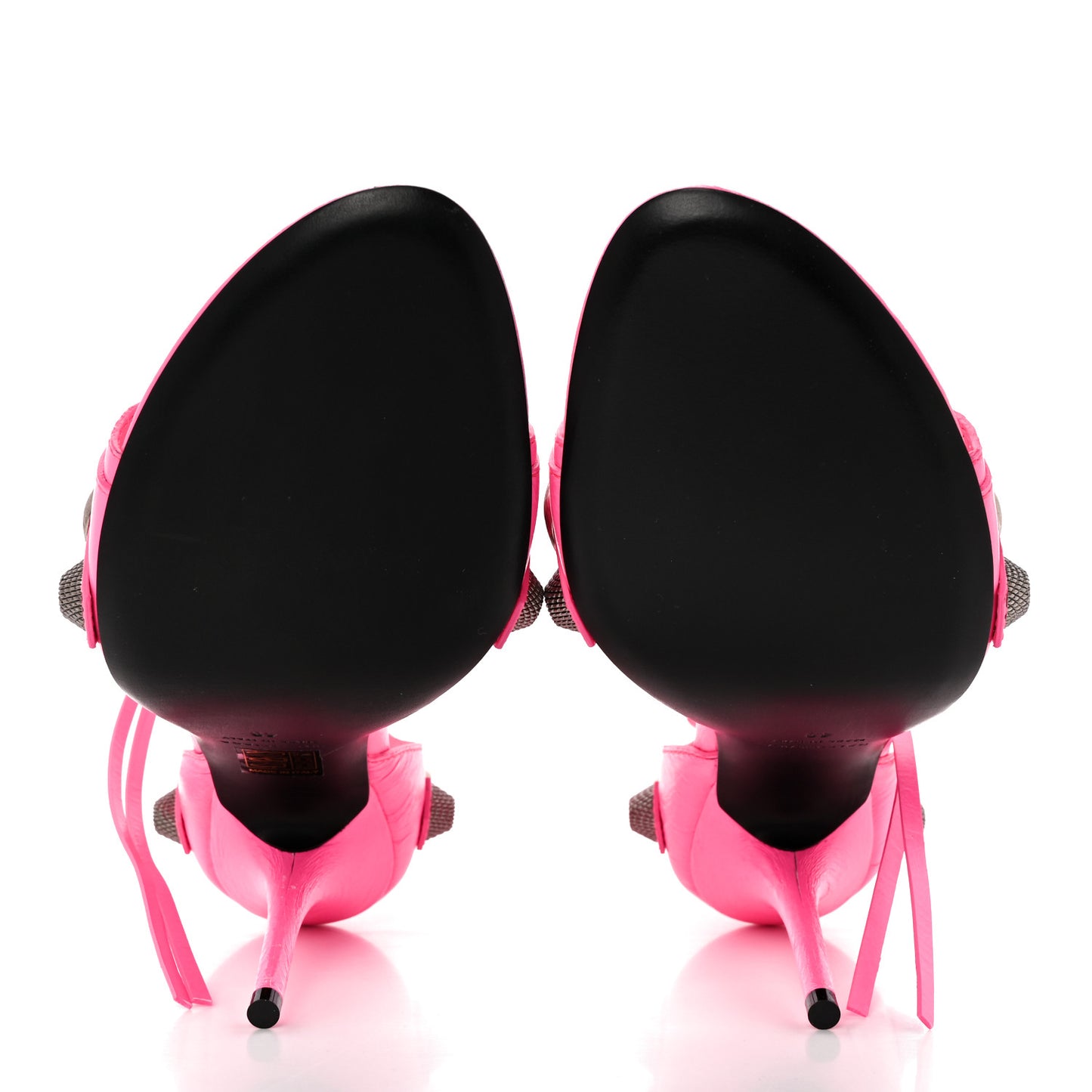 Agneau Arena Cagole 110mm Sandals 40 Fluo Pink