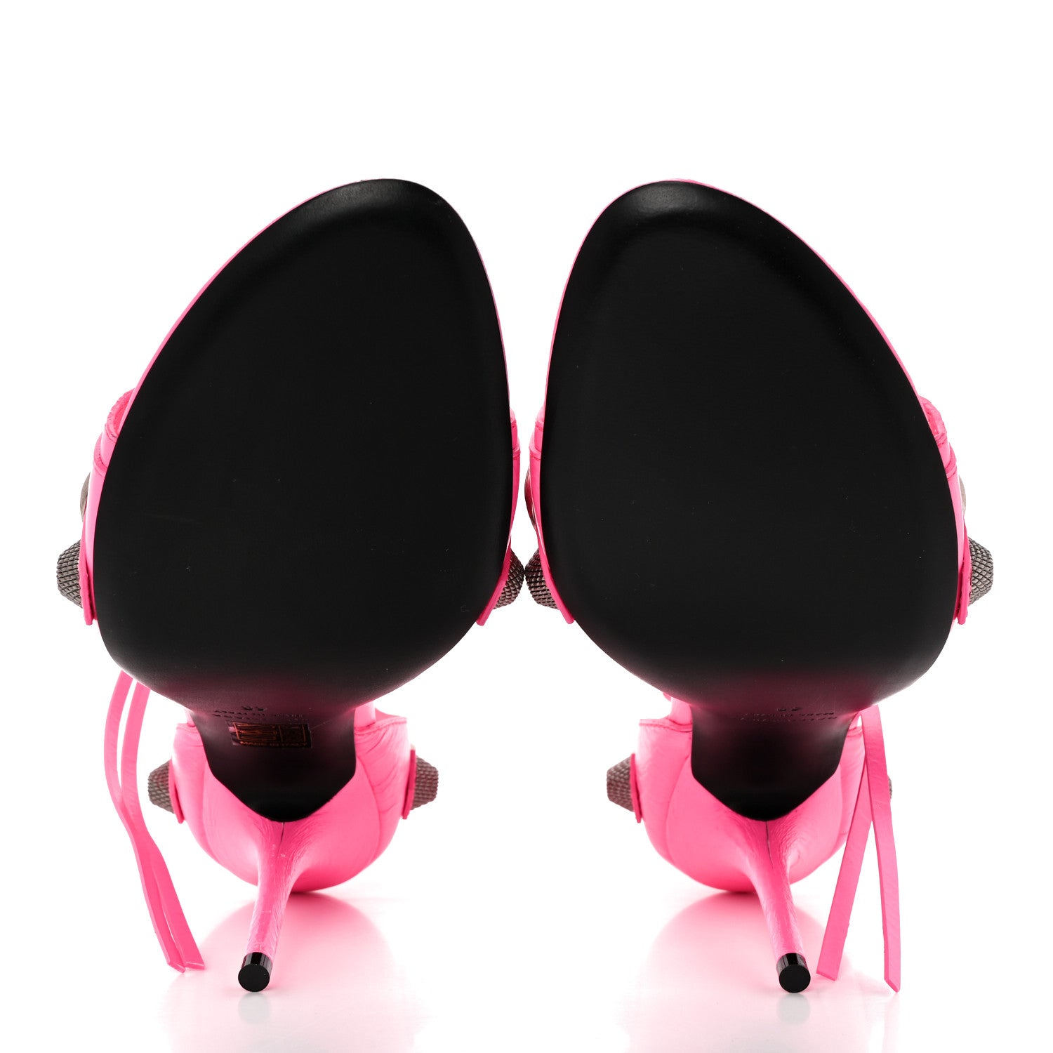 Balenciaga Agneau Arena Cagole 110mm Sandals 40 Fluo Pink 5 of 11