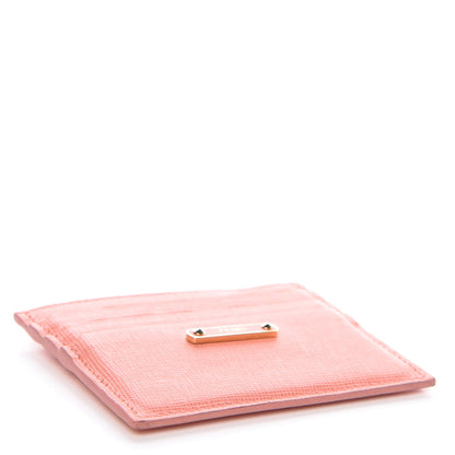 Fendi Vitello Elite Card Holder Pesca 4 of 10
