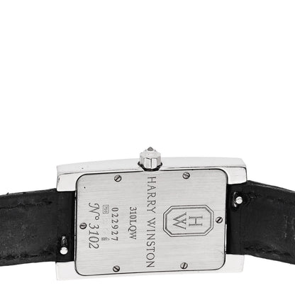 Harry Winston 18K White Gold Alligator Diamond Mother of Pearl 21mm Avenue Quartz Watch 4 of 4