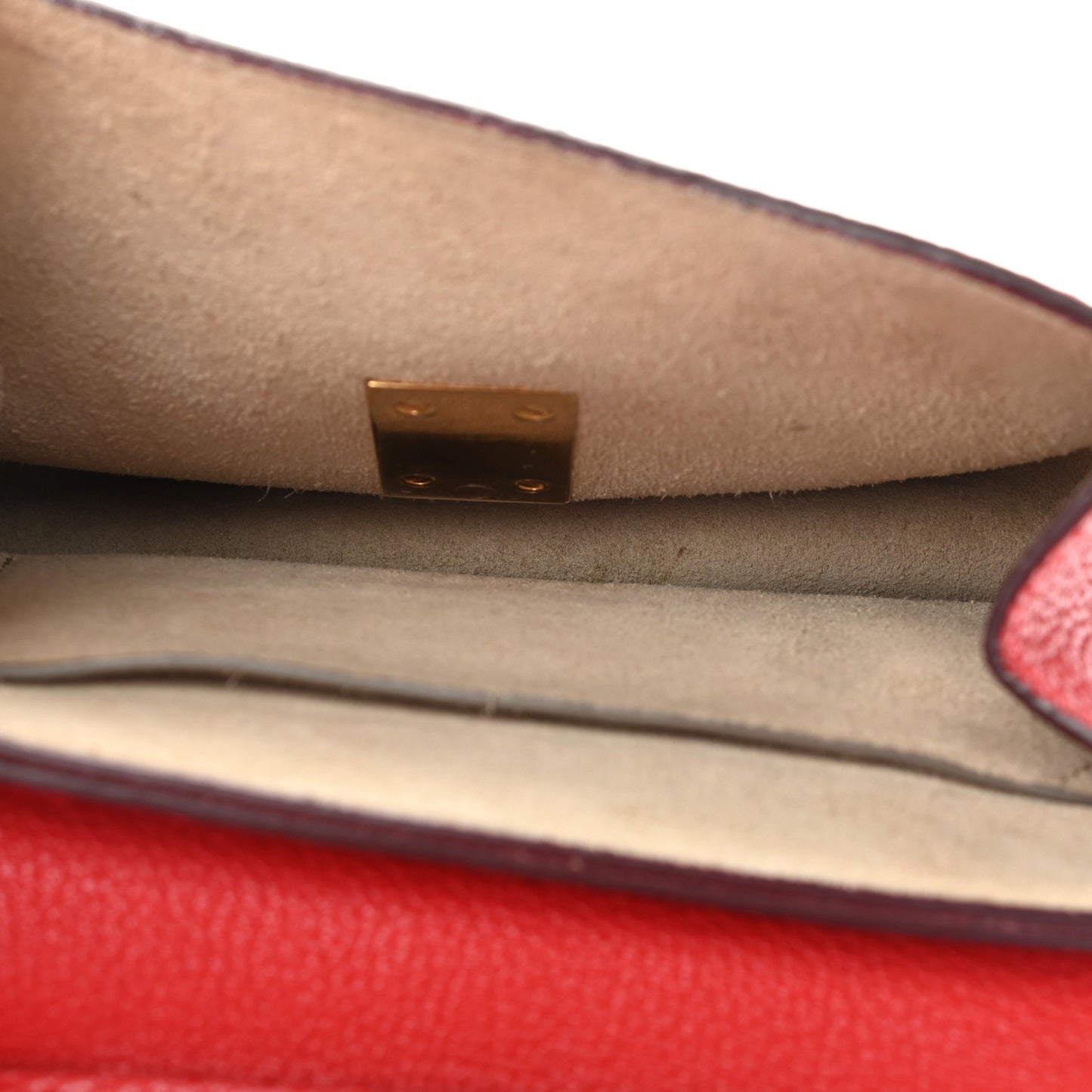 Grained Lambskin Mini Drew Shoulder Bag Plaid Red