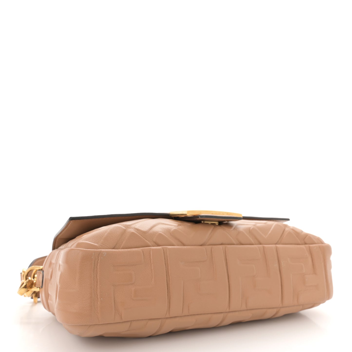 Nappa FF 1974 Embossed Baguette Miele Scuro