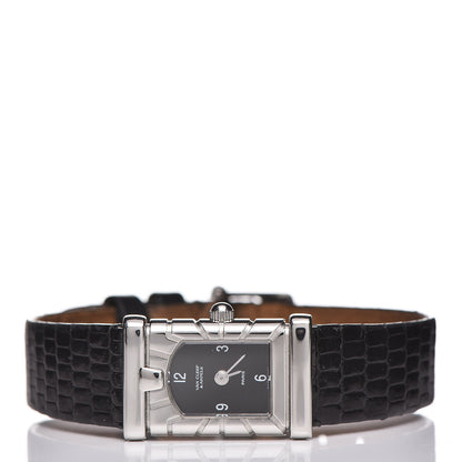 Van Cleef & Arpels Stainless Steel Lizard 14mm Facade Quartz Watch Black 3 of 9