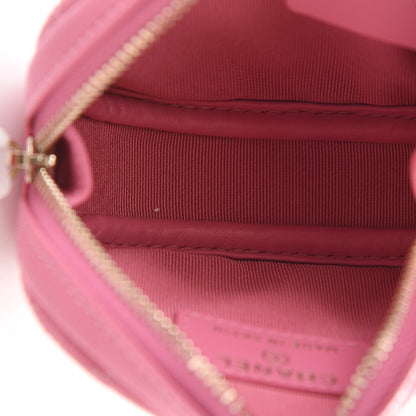 Chanel Iridescent Caviar Quilted Zip Around Classic Coin Purse Pink 5 of 7
