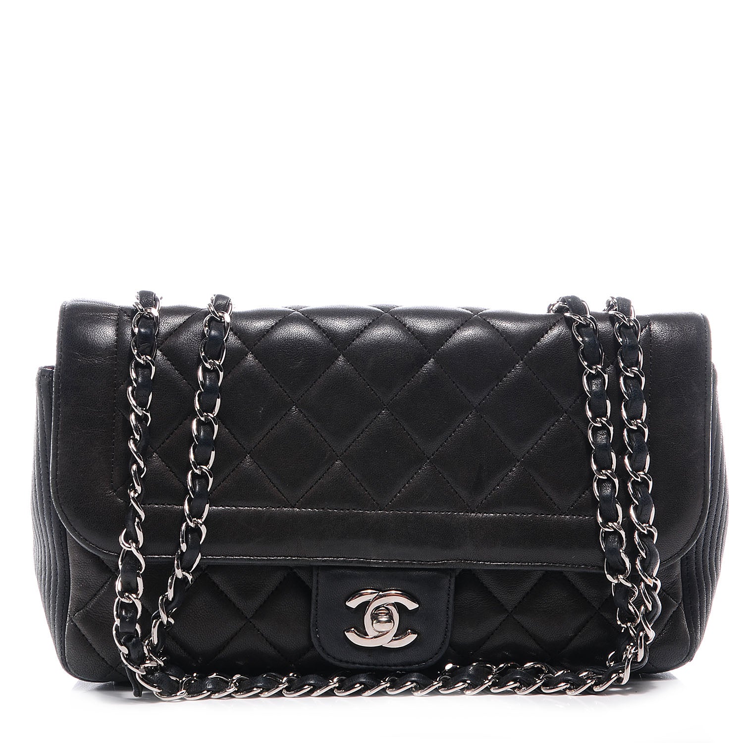 Chanel Lambskin Medium Coco Rider Flap Black 1 of 9