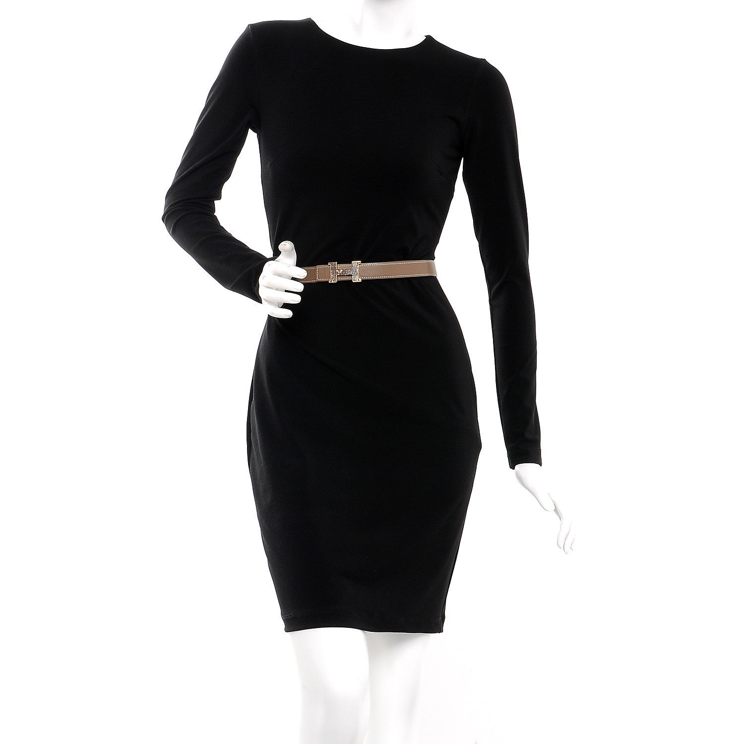 Hermes Epsom Swift Lizard 24mm Mini Constance H Belt 80 Etoupe Black Ombre 2 of 7
