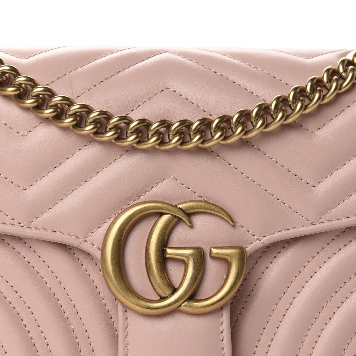 Gucci Calfskin Matelasse Small GG Marmont Shoulder Bag Perfect Pink 11 of 11