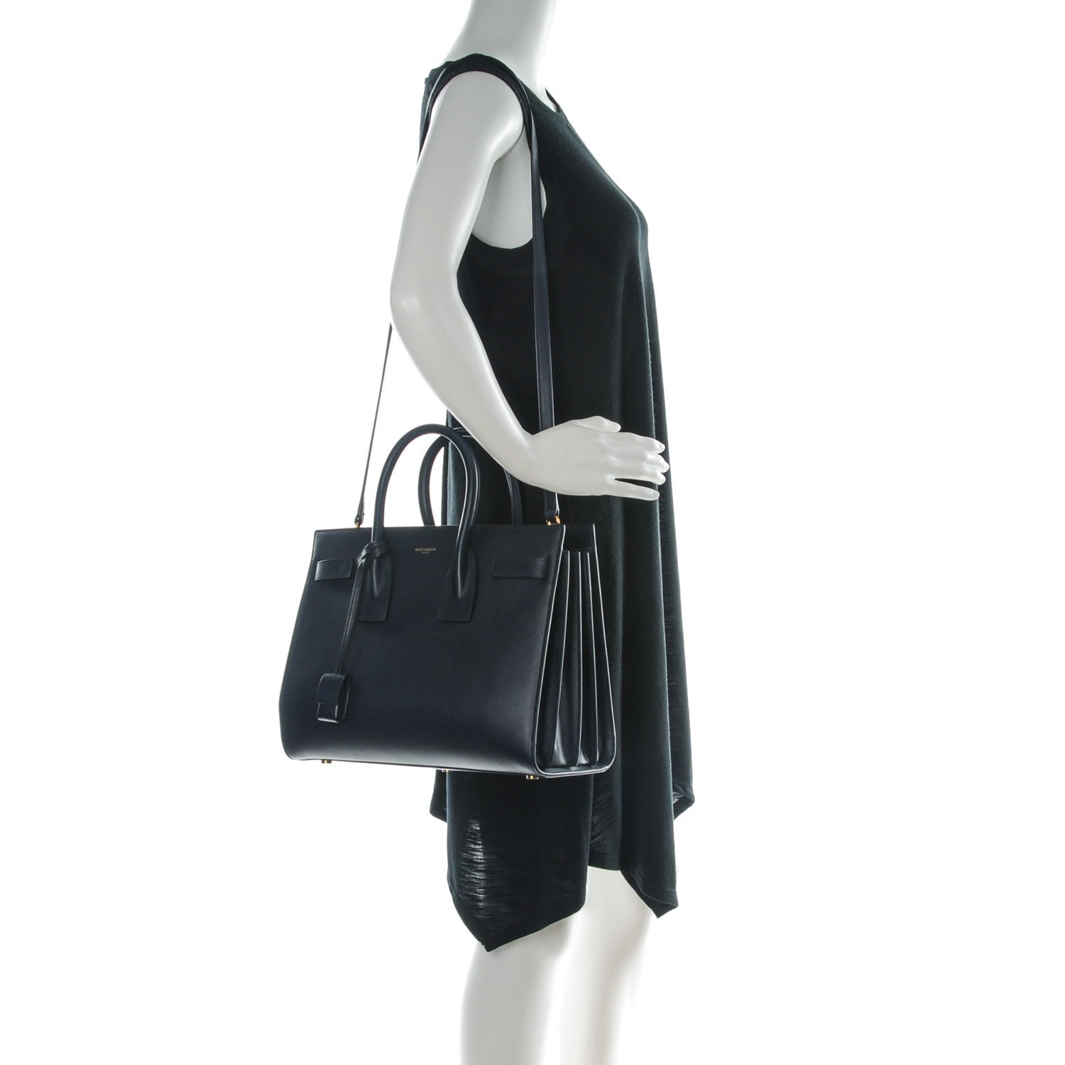 Saint Laurent Calfskin Small Sac De Jour Navy 2 of 8