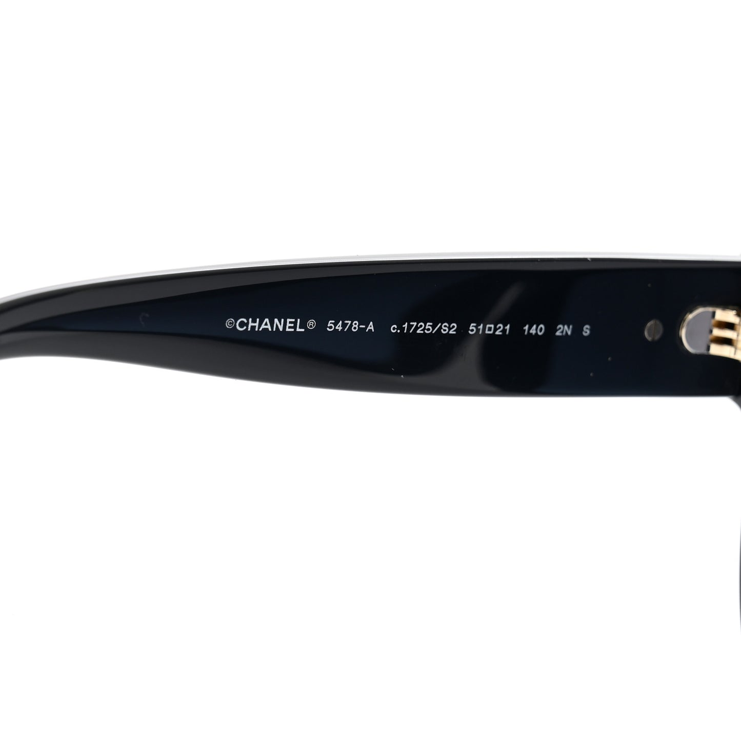Acetate Square CC Sunglasses 5478-A Black