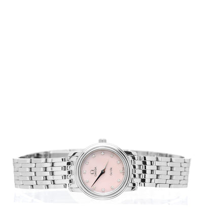 Omega Stainless Steel Diamond Pink Mother of Pearl 22mm De Ville Quartz Watch 4570.75.00 2 of 6