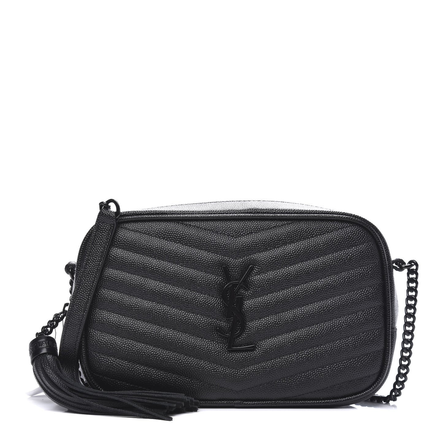 Grain De Poudre Matelasse Monogram Mini Lou Camera Bag Black