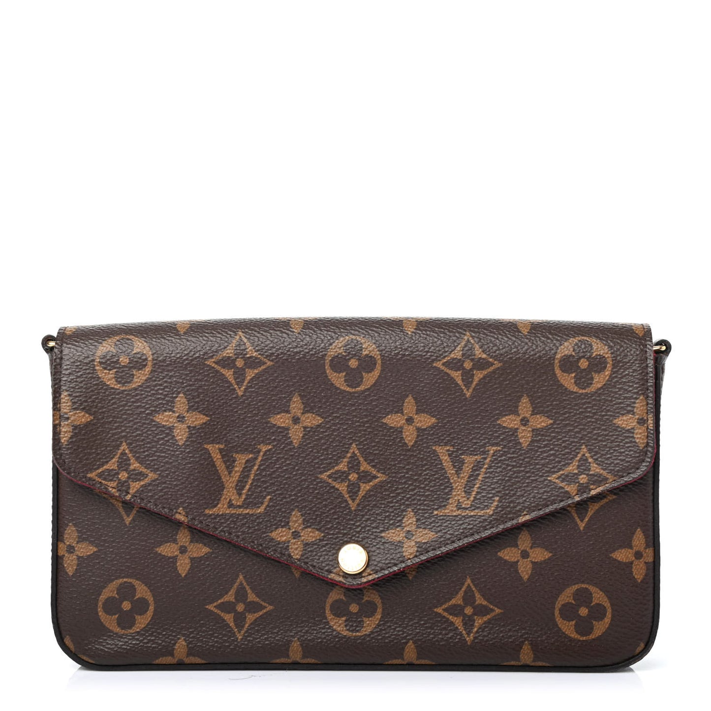 Monogram Pochette Felicie Chain Wallet Fuchsia