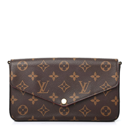 Louis Vuitton Monogram Pochette Felicie Chain Wallet Fuchsia 1 of 4