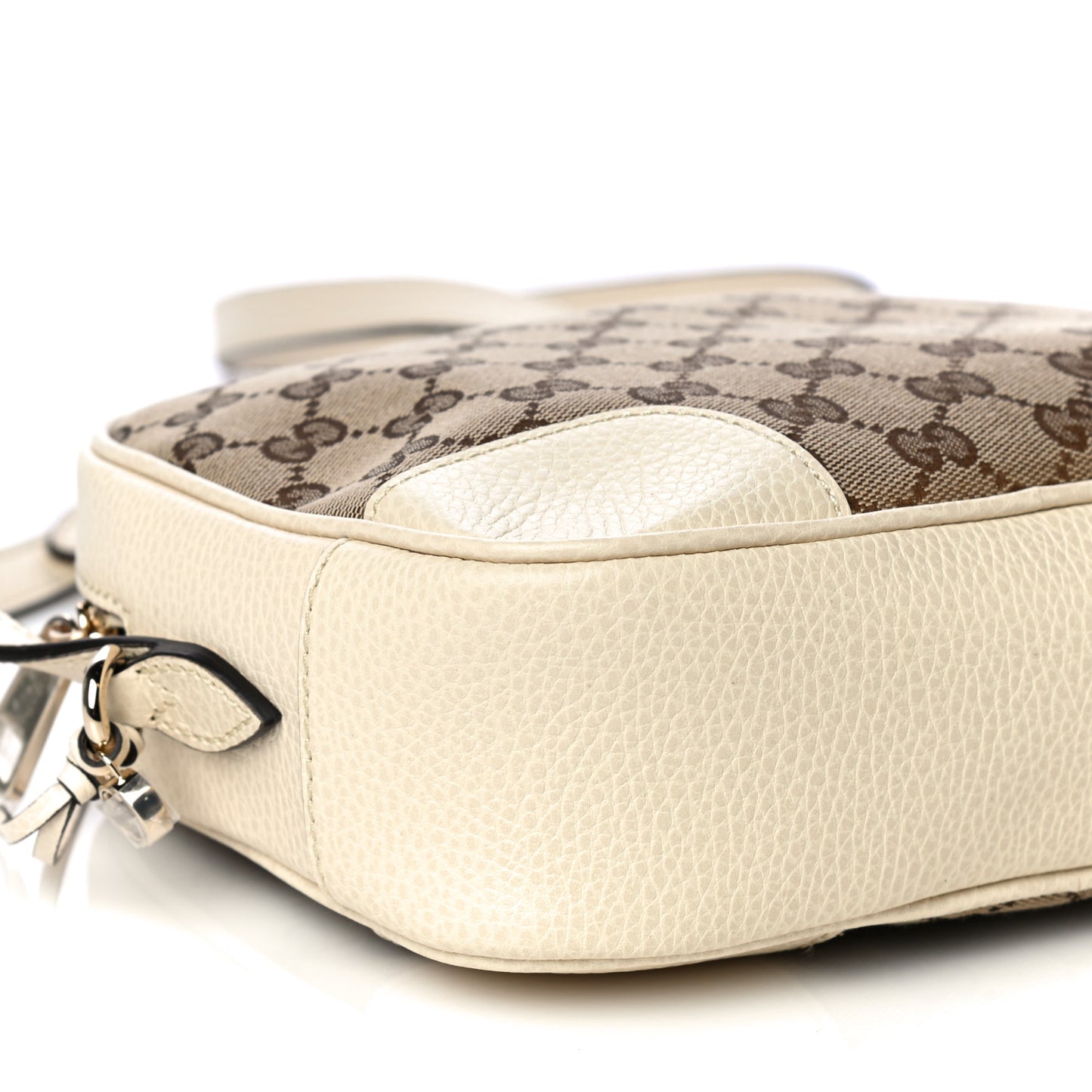 Monogram Dollar Calfskin Mini Bree Messenger Bag Beige Ebony Avoire