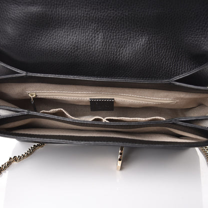 Gucci Dollar Calfskin Medium Interlocking G Top Handle Shoulder Bag Black 5 of 9