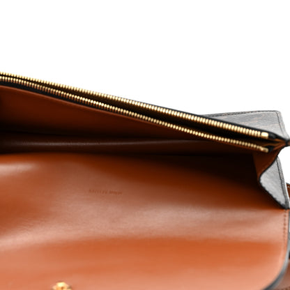 Celine Triomphe Canvas Lambskin Wallet On Strap Tan 6 of 12