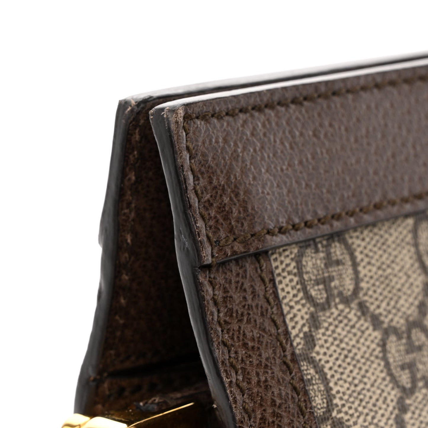 GG Supreme Monogram Web Medium Ophidia Chain Shoulder Bag Brown