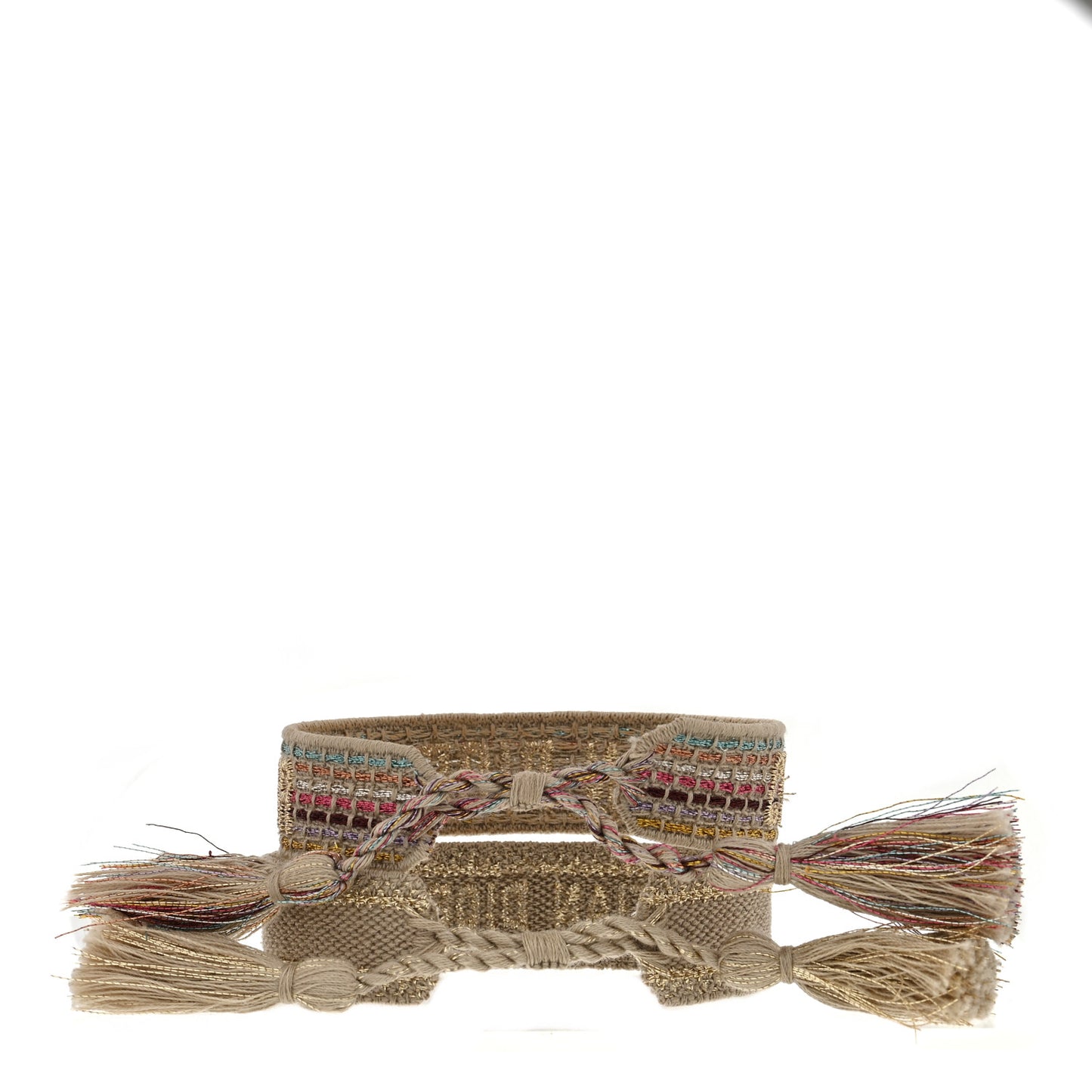 Woven Cotton J'Adior Friendship Bracelet Set Beige