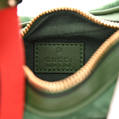 Gucci Suede Web Small Attache Shoulder Bag Cactus Green 6 of 8