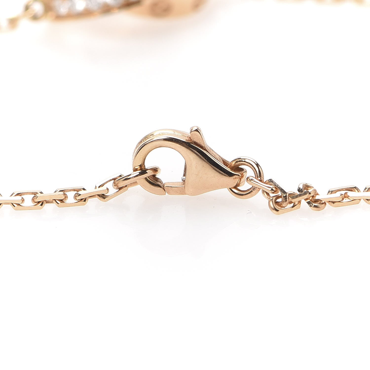 Cartier 18K Pink Gold Diamond Interlocking LOVE Necklace 5 of 7