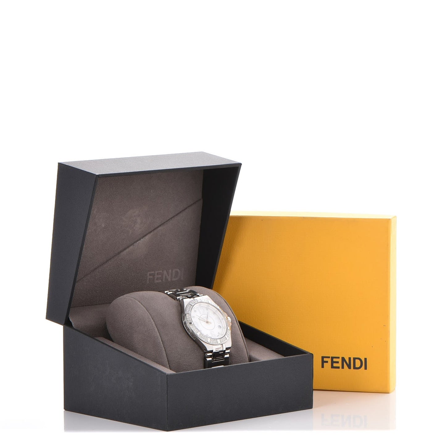 Stainless Steel Diamond Pave Bezel 33mm High Speed Quartz Watch