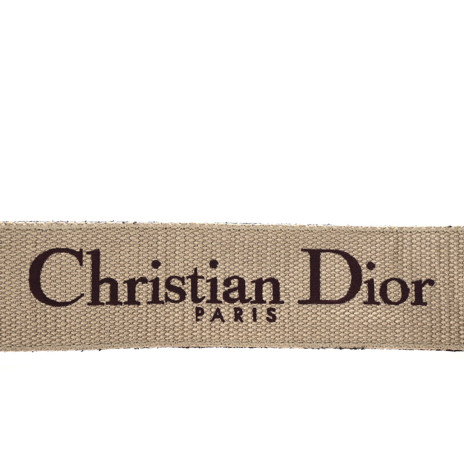 Christian Dior Canvas Embroidered Shoulder Strap Burgundy 3 of 4