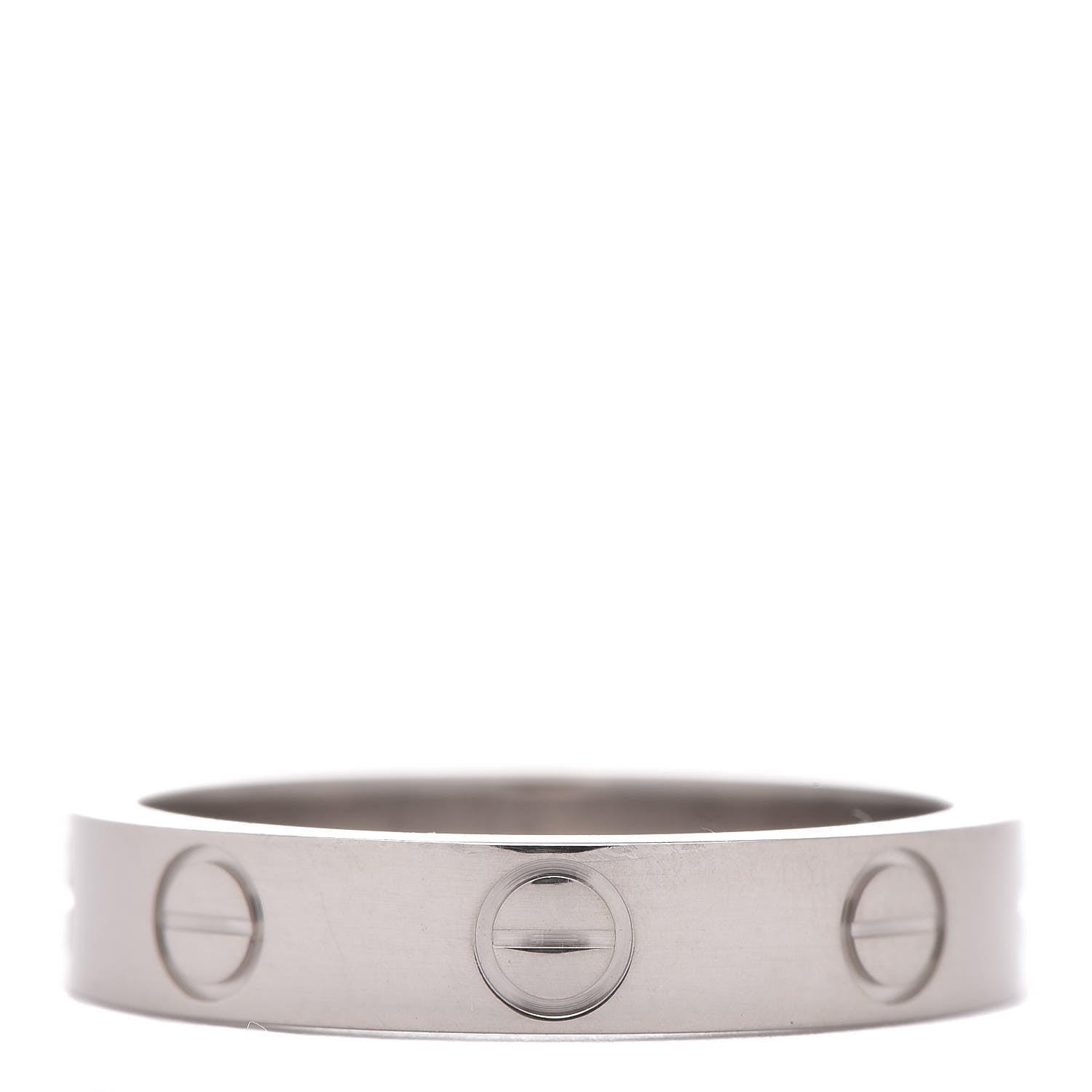 Cartier 18K White Gold 3.5mm LOVE Wedding Band Ring 49 4.75 3 of 4