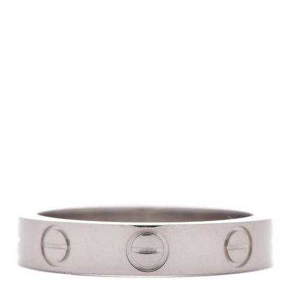 Cartier 18K White Gold 3.5mm LOVE Wedding Band Ring 49 4.75 3 of 4