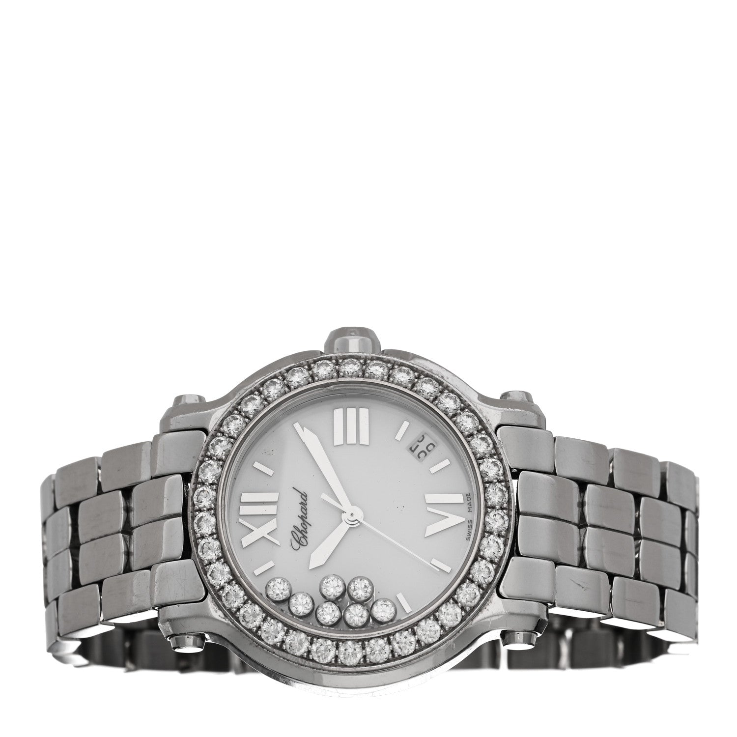 Chopard Stainless Steel 7 Diamond Bezel 36mm Happy Sport Quartz Watch 2 of 5