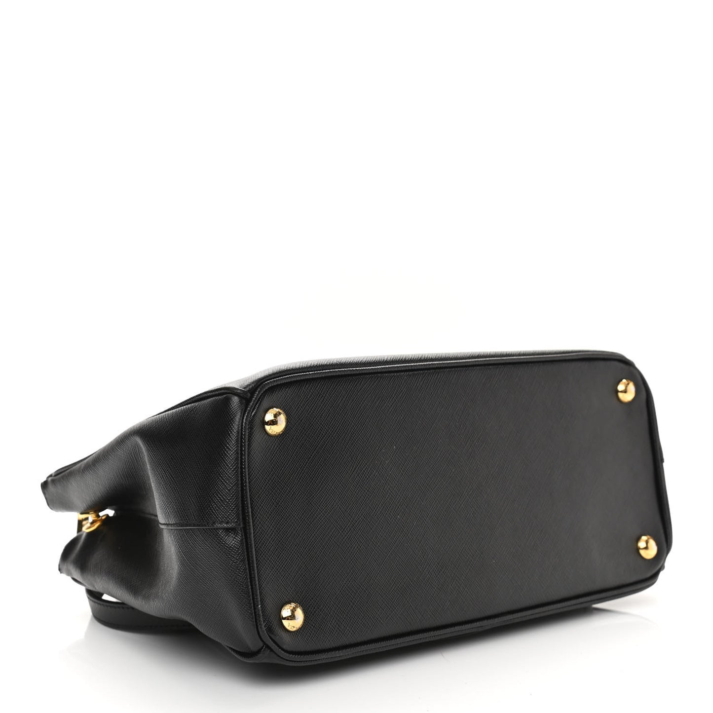 Saffiano Small Galleria Double Zip Tote Black