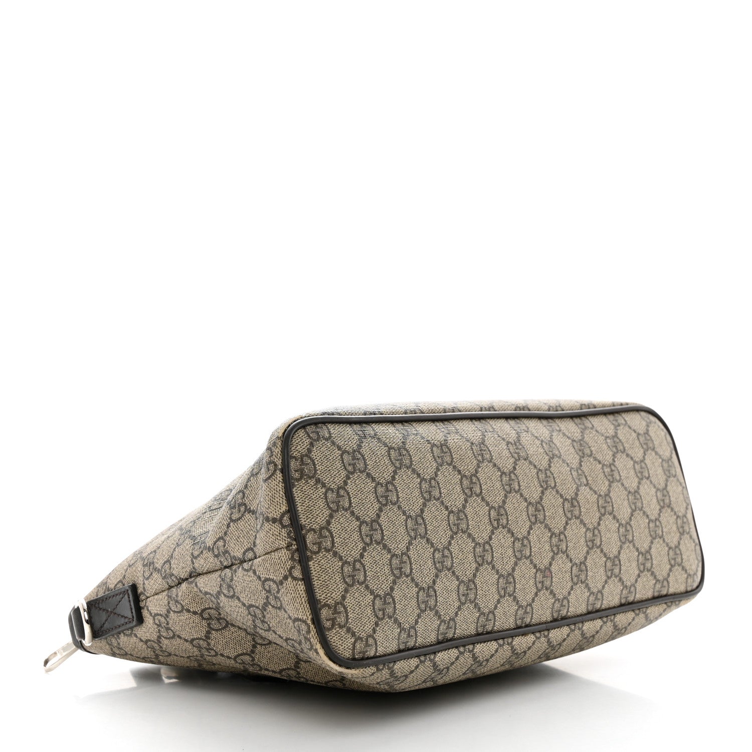 Gucci GG Supreme Monogram Small Zippered Tote Dark Brown 4 of 12