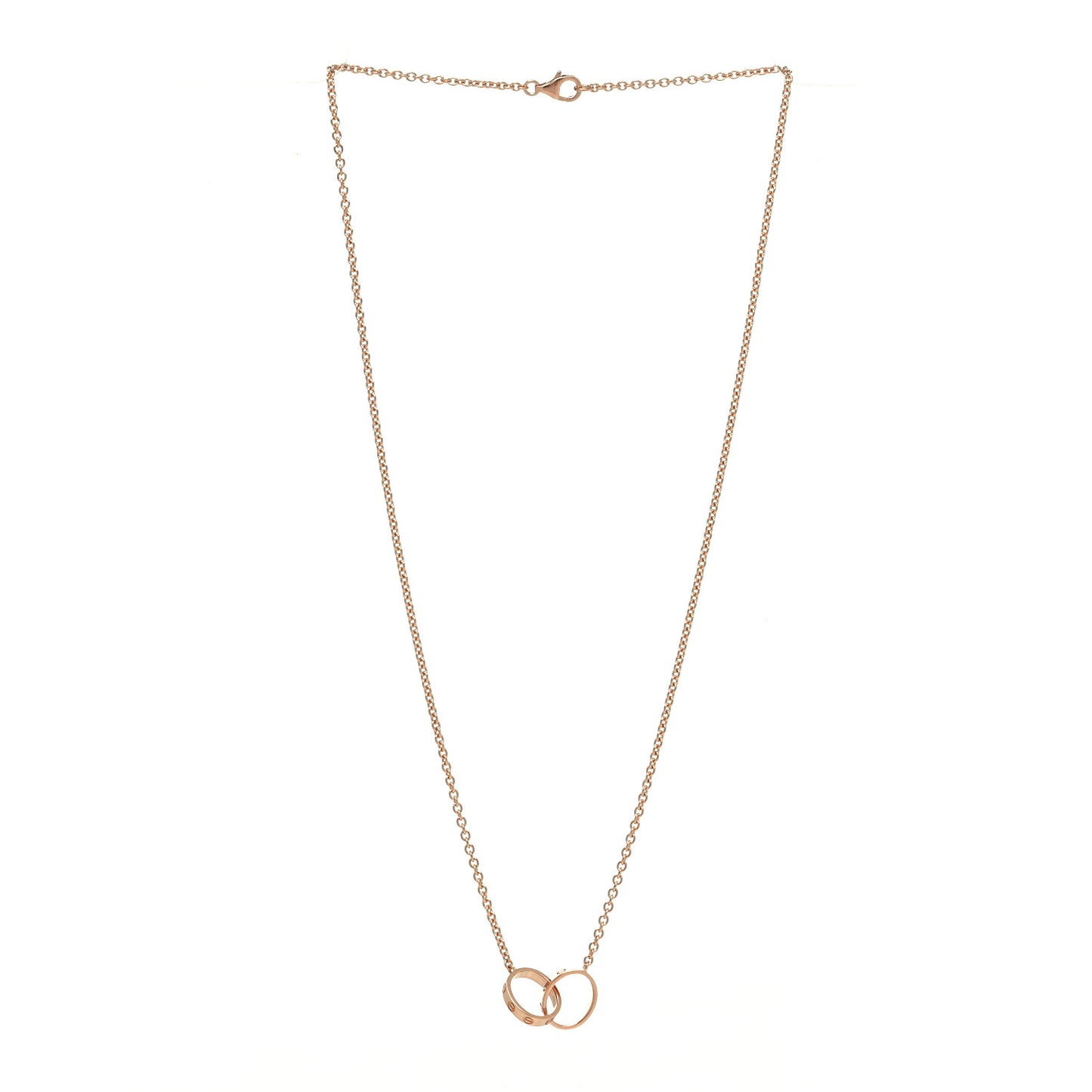 18K Pink Gold Interlocking LOVE Necklace